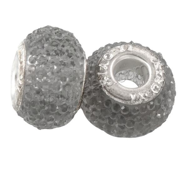 European Harz Perlen, Rondell, transparent & verschiedene Größen vorhanden & Messing-Dual-Core ohne troll & mit Harz Strass, keine, Bohrung:ca. 5mm, verkauft von Tasche