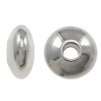 Stainless Steel Spacer Bead, Flat Round original color 