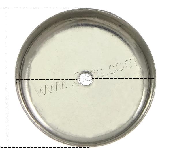 Stainless Steel Cabochon Setting, Flat Round, different size for choice, original color, Hole:Approx 1mm, 20000PCs/Bag, Sold By Bag
