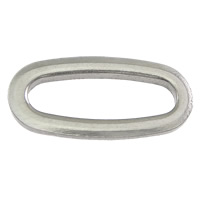 Stainless Steel Linking Ring, Flat Oval, original color 