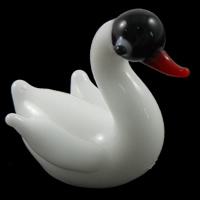 Beautiful Sculptures Home Decor and Fashion Statues Decoration, Lampwork, Swan, handmade, white 