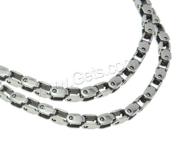 Stainless Steel Chain Necklace, 316L Stainless Steel, different size for choice & box chain, original color, Length:Approx 21 Inch, Sold By Lot