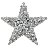 Zinc Alloy Star Pendant, plated, Customized & with rhinestone nickel, lead & cadmium free Approx 