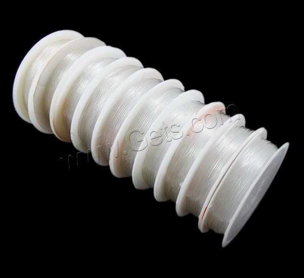 Crystal Thread, with plastic spool, elastic, different size for choice, white, 10PCs/Lot, Sold By Lot