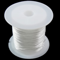 Fil élastique, spandexfibre élastique, avec bobine plastique, blanc, 0.5mm  Vendu par lot
