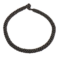 Nylon Cord Necklace & braided, black, 10mm 