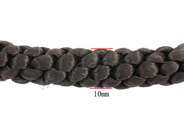 Nylon Cord Necklace, different length for choice & braided, black, 10mm, Sold By Strand