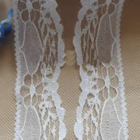 Lace Trim & Ribbon, Polyester, woven, white, 37mm 