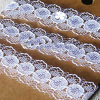 Lace Trim & Ribbon, Polyester, woven, white, 15mm 