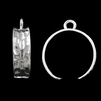Base de anillo de lazo de plata esterlina , plata de ley 925, chapado, más colores para la opción, 6x24x20mm, agujero:aproximado 17mm, tamaño:7, Vendido por UD