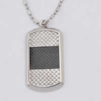 Enamel Stainless Steel Pendant, 316L Stainless Steel, Rectangle, plated, two tone Approx 3-5mm 