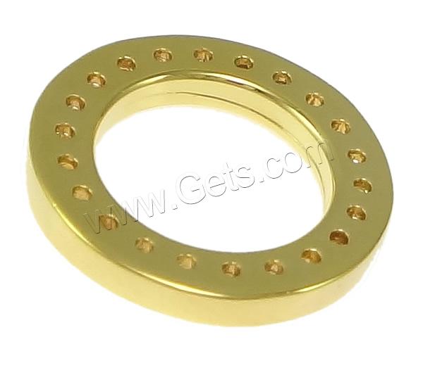 Messing Verknüpfung Ring, Kreisring, plattiert, Micro pave Zirkonia, keine, frei von Nickel, Blei & Kadmium, 13.5x13.5x2mm, Bohrung:ca. 5mm, verkauft von PC