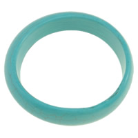 turquoises Bangle, turquoise synthétique, beignet, bleu turquoise Diamètre inté Environ 60mm Environ 7 pouce, Vendu par brin