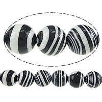 Zebra-Jaspis Perle, Zebra Jaspis, rund, 10mm, Länge:15 ZollInch, 37PCs/Strang, verkauft von Strang