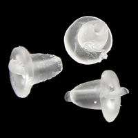 ゴム バレルブレットスタイル耳のナット, 透明色（例えばガラス） 穴:約 0.8mm, 約 8000パソコン/バッグ, 売り手 バッグ