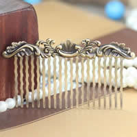 Brass Decorative Hair Comb Finding, antique bronze color plated, nickel, lead & cadmium free 