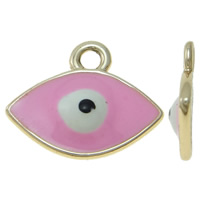 Zinc Alloy Evil Eye Pendant, real gold plated, high quality plating and never fade & enamel, nickel, lead & cadmium free Approx 2mm 