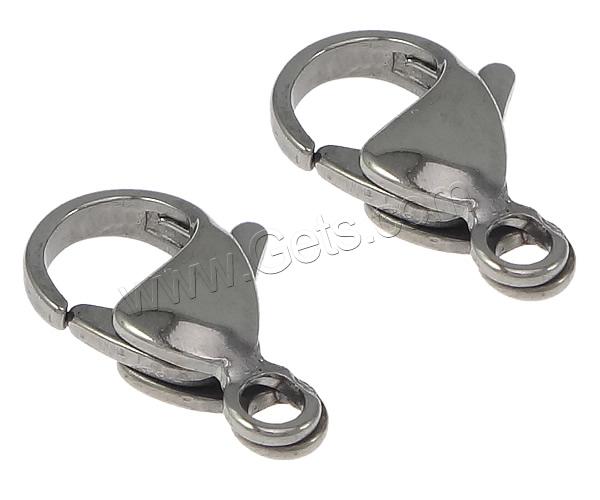 Stainless Steel Lobster Claw Clasp, 316L Stainless Steel, hand polished, more colors for choice, Grade AA, Hole:Approx 1.5mm, 1000PCs/Lot, Sold By Lot
