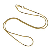 Halskette, 316 Edelstahl, goldfarben plattiert, Schlangekette, 2mm, Länge:ca. 17 ZollInch, verkauft von Strang