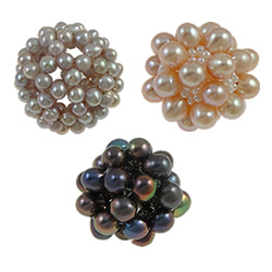 Ball Cluster Cultured Pearl Beads