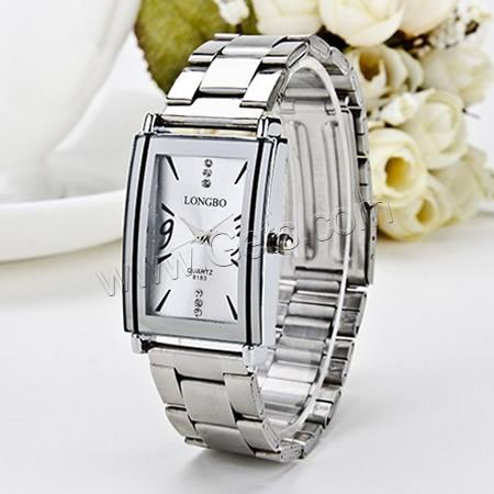 Couple Watch Bracelets, Zinc Alloy, with Glass & Stainless Steel, platinum color plated, 10M waterproof & Customized & different styles for choice, more colors for choice, Sold By PC