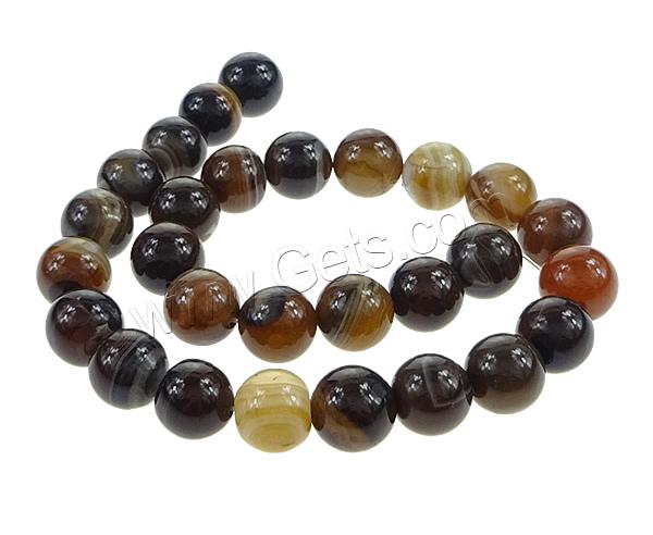 Natural Lace Agate Beads, Round, more sizes for choice, coffee color, Length:Approx 15 Inch, Sold By Strand