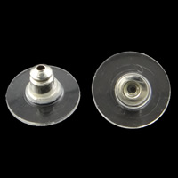 Iron Ear Nut Component, with Plastic, Flat Round, plated nickel, lead & cadmium free Approx 1mm 