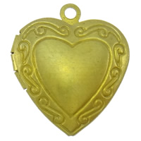 Colgante medallón de bronce, metal, Corazón, chapado, más colores para la opción, 20x22x5mm, agujero:aproximado 2mm, diámetro interior:aproximado 13x10mm, Vendido por UD