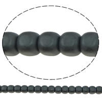 Non Magnetic Hematite Beads, Cube & frosted, black Approx 1mm Approx 15.7 Inch 