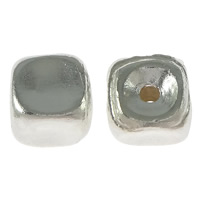 Sterling Silber Vintage Perlen, 925 Sterling Silber, Würfel, 10x10x10mm, Bohrung:ca. 2mm, verkauft von PC