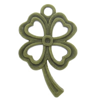 Zinc Alloy Clover Pendant, Four Leaf Clover, plated Approx 1mm, Approx 