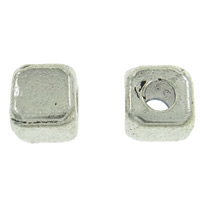 Bijoux de perles en alliage de Zinc , cube, Placage, plus de couleurs à choisir Environ 1.5mm, Environ Vendu par kg