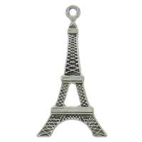 Zinc Alloy Building Pendants, Tower, plated Approx 1.5mm, Approx 