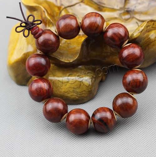 Wrist Mala, Rosewood, with nylon elastic cord, Round, Buddhist jewelry & different size for choice, Length:Approx 8-9 Inch, 50Strands/Lot, Sold By Lot