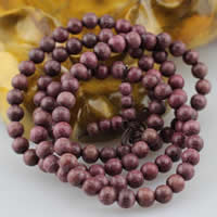 108 Mala Beads, Purpleheart, with nylon elastic cord, Round  