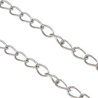 Stainless Steel Oval Chain, plated, twist oval chain 