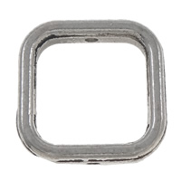 Zinc Alloy Frame Beads, Square, plated Approx 1mm, Approx 