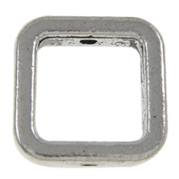 Zinc Alloy Frame Beads, Square, plated Approx 2mm, Approx 