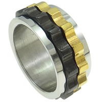 Кольцо из нержавеющей стали, нержавеющая сталь, Кольцевая форма, Другое покрытие, разноцветный размер:9, продается PC