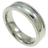 Кольцо из нержавеющей стали, нержавеющая сталь, Кольцевая форма, текстурированная, оригинальный цвет размер:9, продается PC