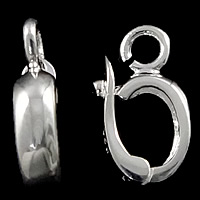 Sterling Silver Enhancer Bail , 925 Sterling Silver, Oval, plated, smooth Approx 2mm 