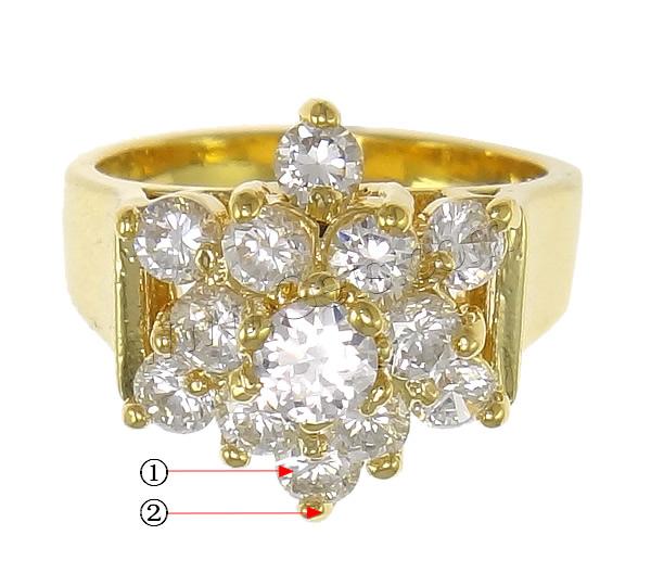 Cubic Zircon Brass Finger Ring, plated, with cubic zirconia, more colors for choice, nickel, lead & cadmium free, 15mm, US Ring Size:7, Sold By PC