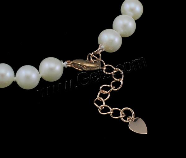 Cultured Freshwater Pearl Bracelets, brass clasp, with 3.5cm extender chain, Leaf, natural, different styles for choice & with cubic zirconia, more colors for choice, 6-7mm, 26x4x9mm, Length:Approx 7.5 Inch, Sold By Strand