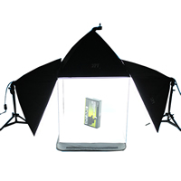 Lylon Minifoto-Studio -Set, weiches Licht Box & Foto-Studio & Lichtstativ, mit Aluminium, Einbrennlack, mit vier Hintergründe angebracht, 700x500mm, 500x500x500mm, verkauft von setzen