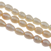 Perlas Arroz Freshwater, Perlas cultivadas de agua dulce, natural, más colores para la opción, Grado AA, 10-11mm, agujero:aproximado 2.5mm, longitud:aproximado 15 Inch, Vendido por Sarta