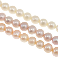 Round Cultured Freshwater Pearl Beads, natural Grade AAA, 8-9mm Approx 0.8mm Approx 15 Inch 