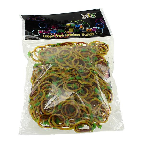 Loom Bands, Rubber, Pineapple, different packing style for choice & for children, multi-colored, 1mm, Sold By Bag