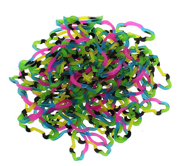 Loom Bands, Rubber, Car, different packing style for choice & for children, multi-colored, 1mm, Sold By Bag