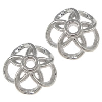 Sterling Silver Bead Caps, 925 Sterling Silver, Flower, plated, hollow Approx 1mm 