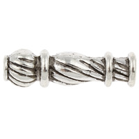 Zinc Alloy Tube Beads, antique silver color plated, nickel, lead & cadmium free Approx 2mm, Approx 